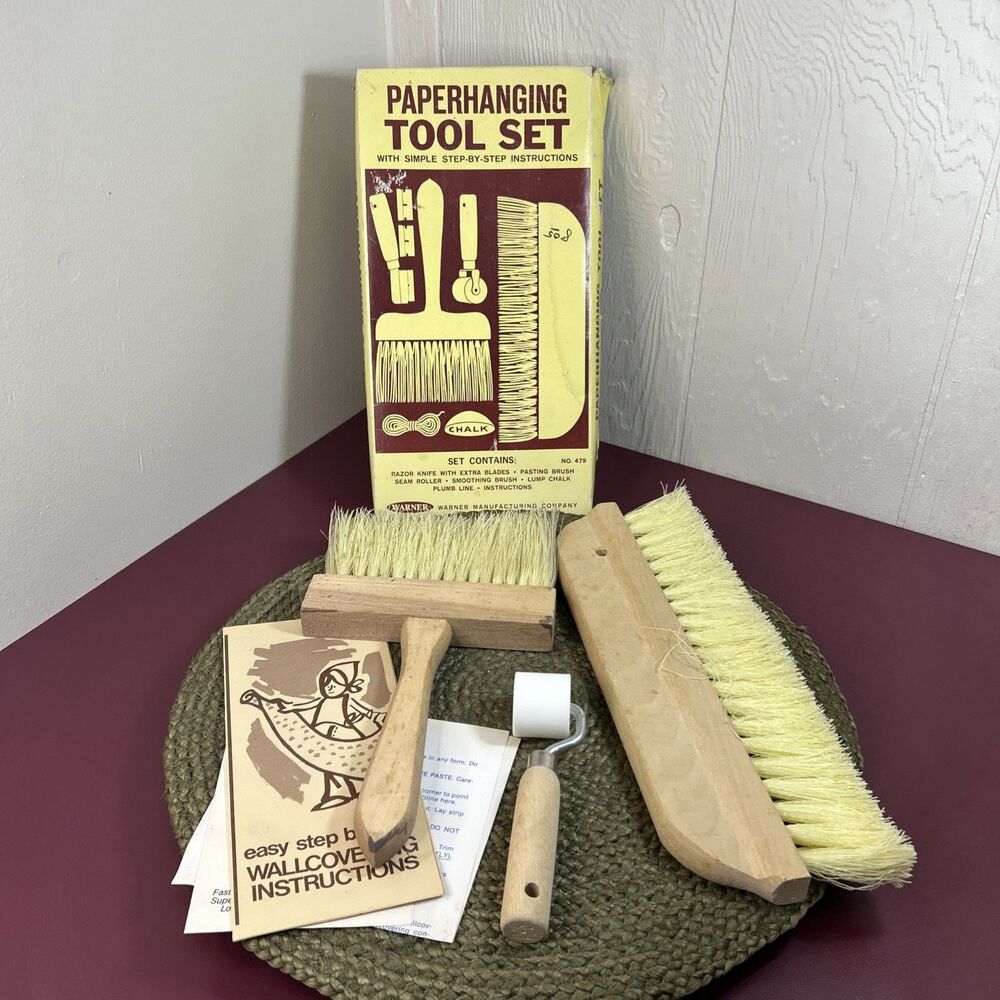 Vintage Warner Paper Hanging Tool Set No. 479 with Original Box
